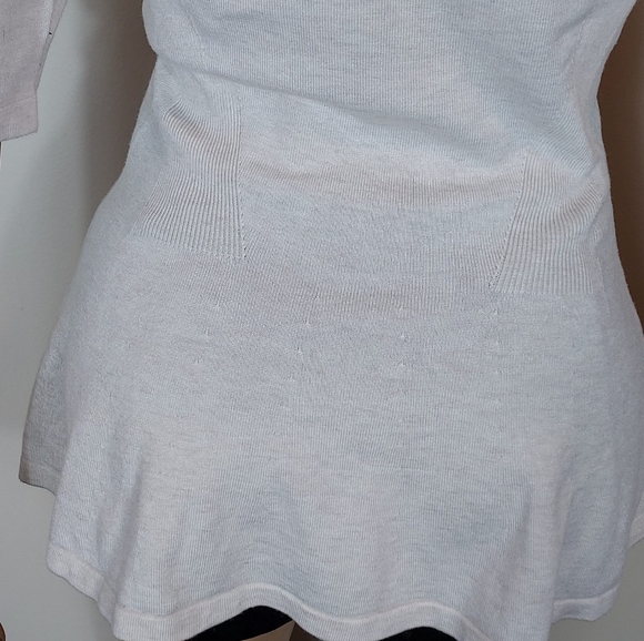 Portmans Phoebe Peplum Knit sweater size 10/8. Off-white turtle-neck sweater - Picture 4 of 7